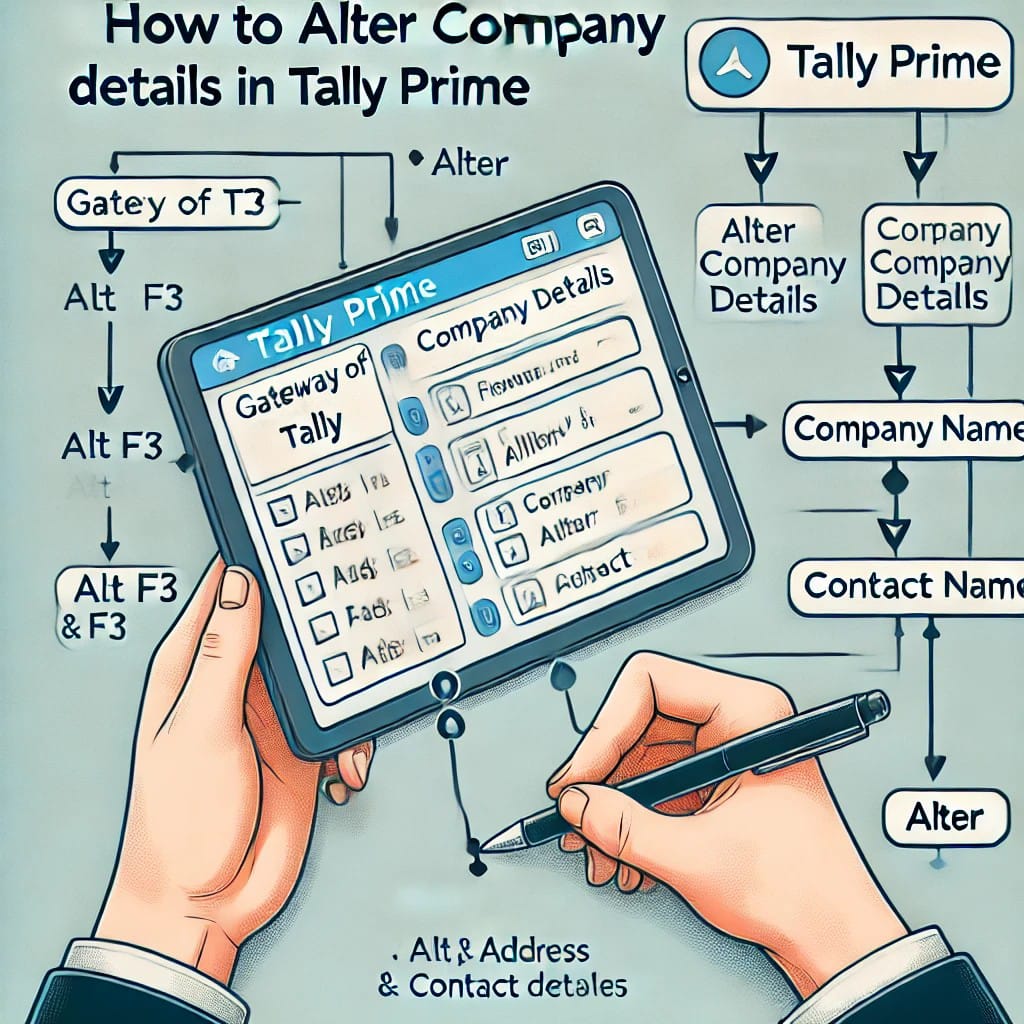 how to alter company details in tally prime